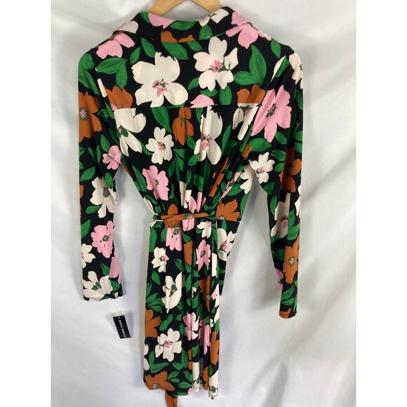 NWT Donna Morgan Long Sleeve Floral Wrap Dress Size 12 - Picture 7 of 7